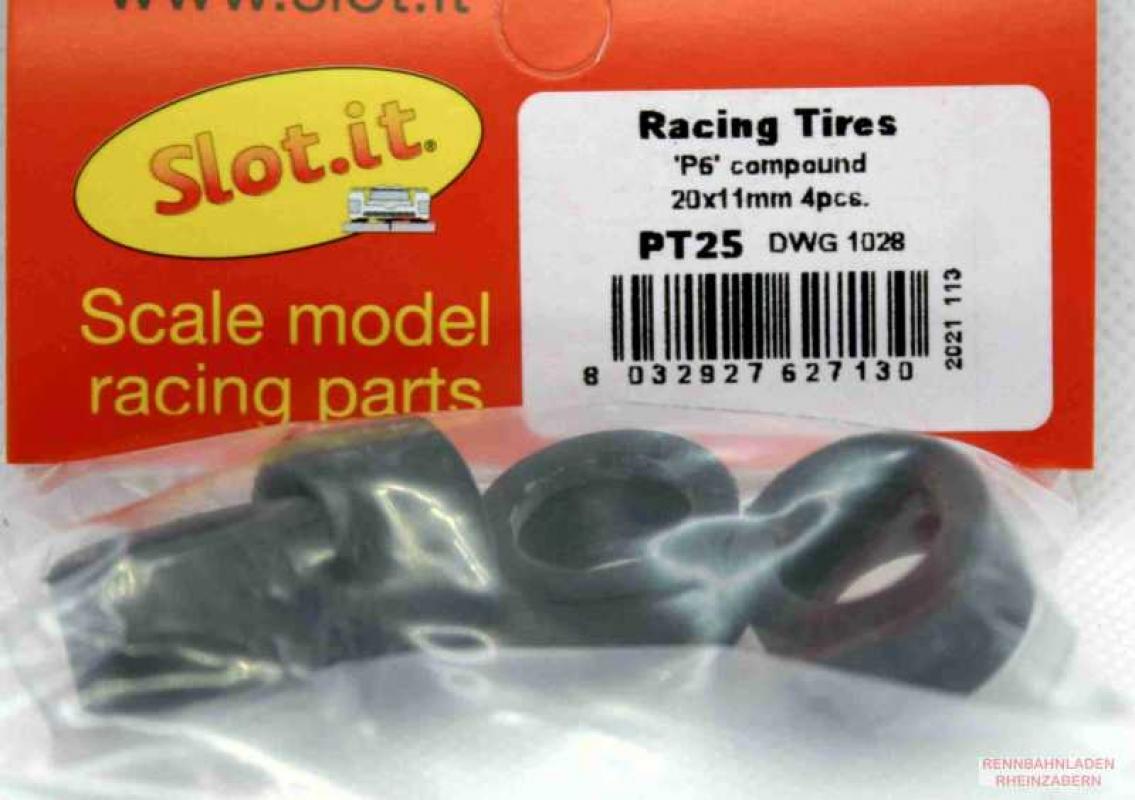 Reifen Ø20 x 11mm P6 Slick Compound Vollgummi