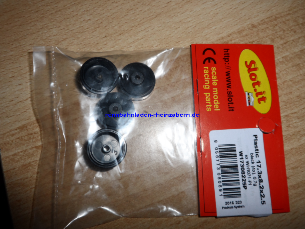 Felgen Plastik 17,3x8,2 mm Bund 2,5mm schwarz