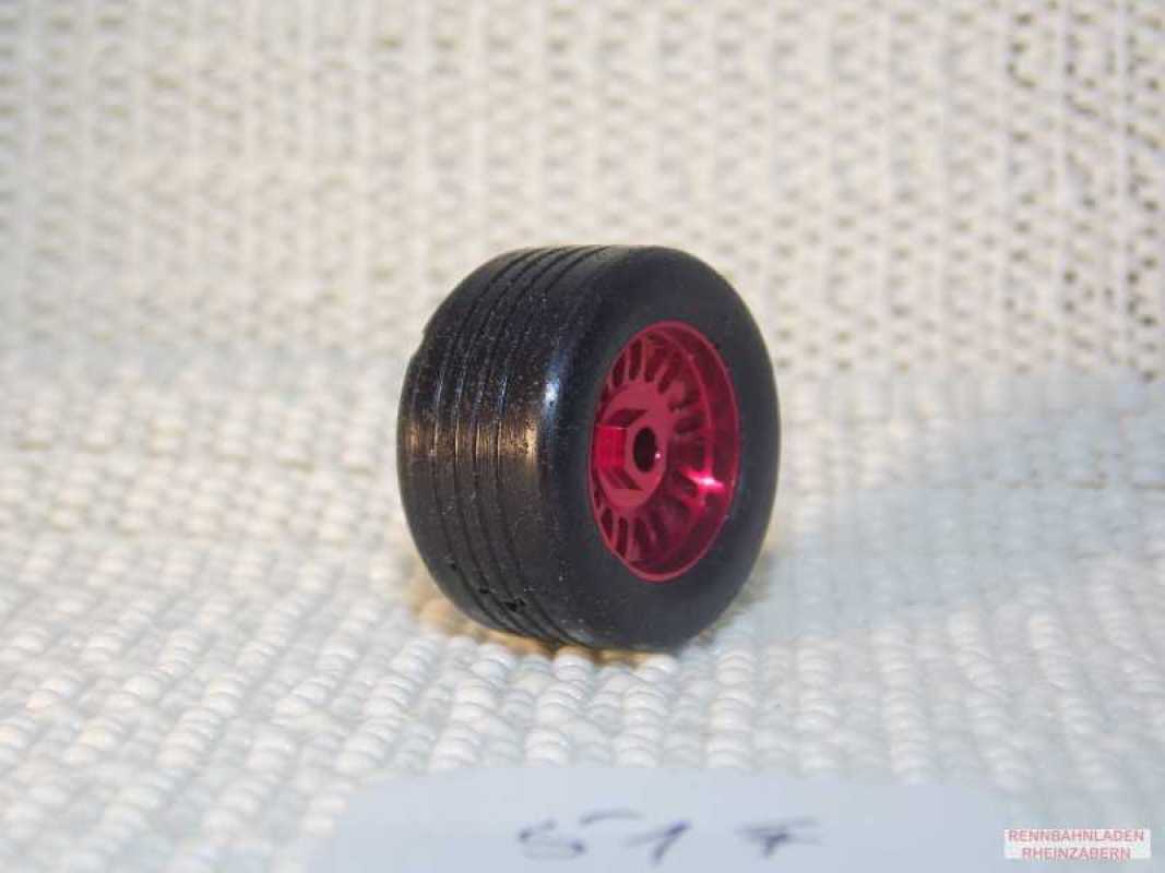 Alu-Felgen 9x2 Speichen 16.9 x 10mm Rot  für Achse 2,38mm (Hinterachse)