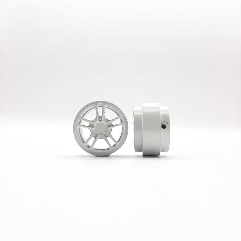 5 Doppelspeichen Design Alu Felgen Ø 15,8mm x 8,5mm weiss / white für Achse 2,38mm STAFFS357