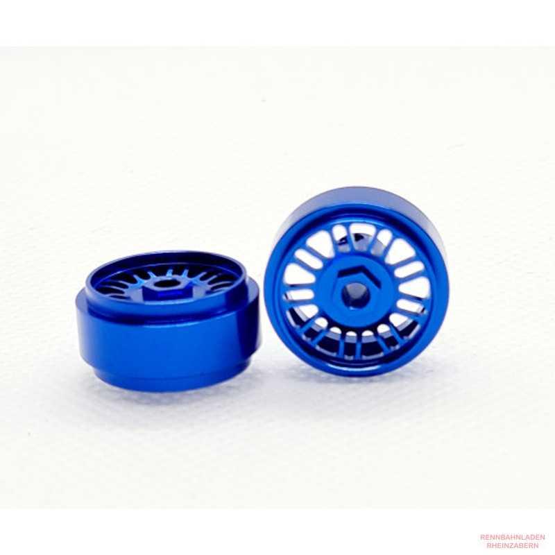 Alu-Felgen 9x2 (BBS) Speichen 16.9 x 8.5mm blau  für Achse 2,38mm (Vorderachse)