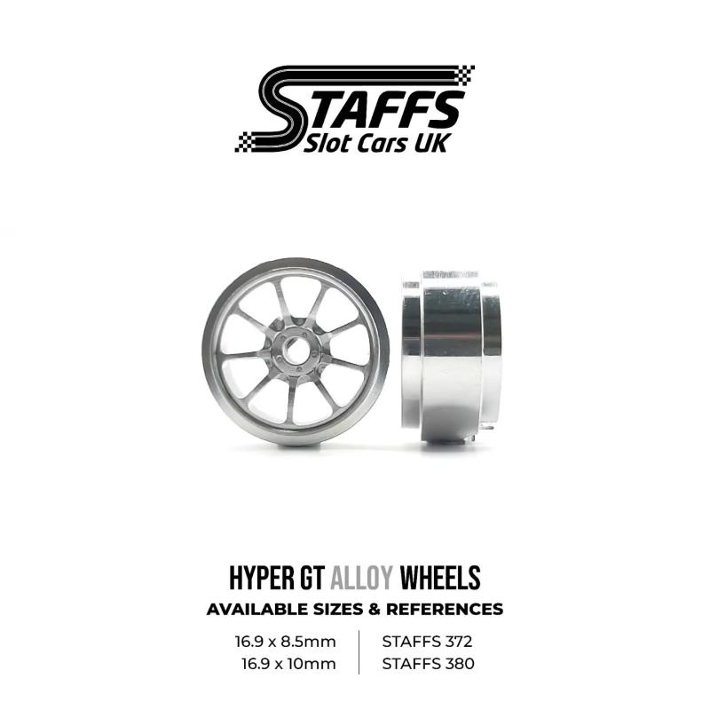 Alu-Felgen Hyper GT 16.9mm x 10mm alloy / silber für Achse 2,38mm STAFFS380