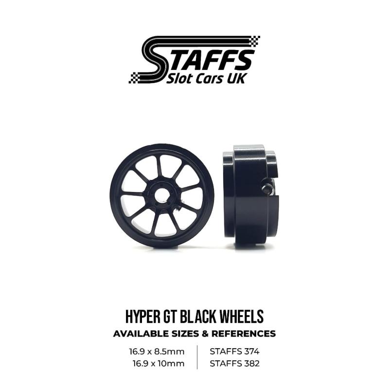 Alu-Felgen Hyper GT 16.9mm x 8.5mm schwarz / black für Achse 2,38mm STAFFS374