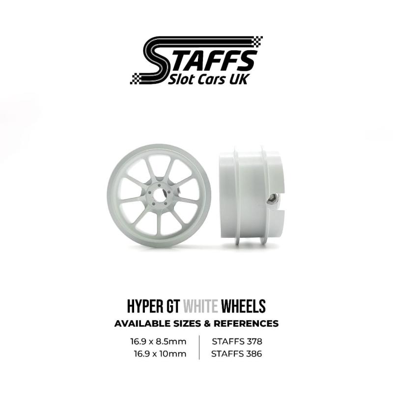 Alu-Felgen Hyper GT 16.9mm x 8.5mm white / weiss für Achse 2,38mm STAFFS378