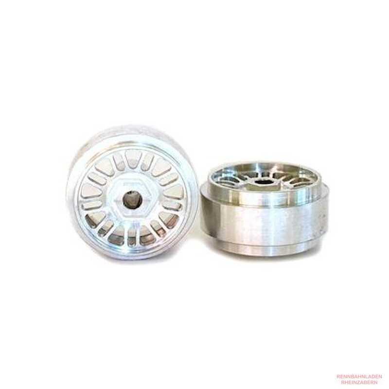 Alu-Felgen 9x2 (BBS) Speichen 16.9 x 10mm weiss  für Achse 2,38mm (Hinterachse)