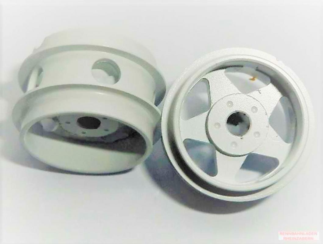 Alu-Felgen 5-Speichen 15.8mm x 10mm weiss für Achse 2,38mm STAFFS90