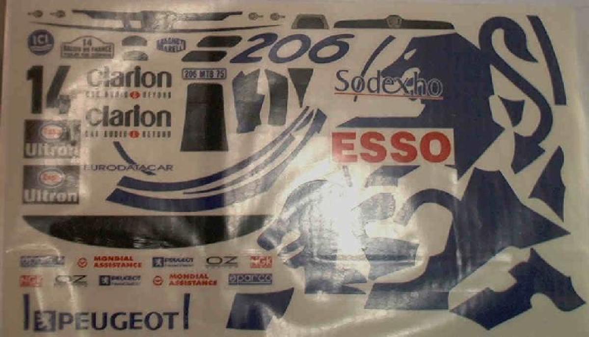 206 WRC Decal K206 WRC Decal K