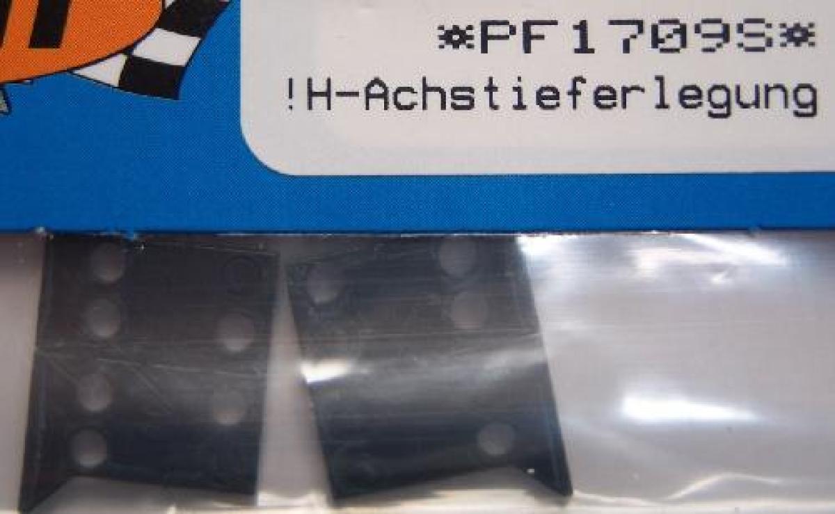 Achshöhen Distanz hinten 1 mm Super 32 / Super 24 Aluminium  (2 Stück)