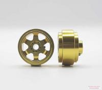 Alu-Felgen 6-Speichen 15.8mm x 8,5 mm Gold für Achse 2,38mm STAFFS192
