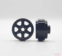 Alu-Felgen 6-Speichen 15.8mm x 8,5 mm schwarz für Achse 2,38mm STAFFS193