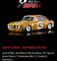 KAlfa Romeo GTAM Alfa Romeo GTAM AUTODELTA #42 3rd Place Spa 24 Hours 1971 T. Hezemans (NL) / C. Facetti (I)  BRM 1:24 Versandkostenfrei (D) 