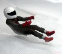 Driver, Overal gold Integralhelmet white Scale 1:24