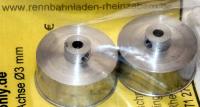 Alu-Felge D 22.4 (ID21mm) breit 15 mm für 3 mm-Achsen (Paar)