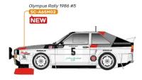 Quattro S1 #5 Rally Olympus 1986 Driver Buffum Scaleauto 1:32