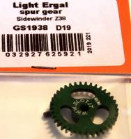 Spurzahnrad 38Z M50 Ø19mm für Achse Ø2,38mm Ultralight.Alu Slot.it