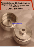 Felgen Alu 17,3x8,2 mm Bund 2,5mm Aluminium für Achse 2,38mm