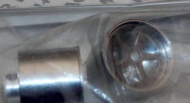 Töpfchenfelge mit 5 Speichen Felgeneinsatz D = 19,5 x 16 mm