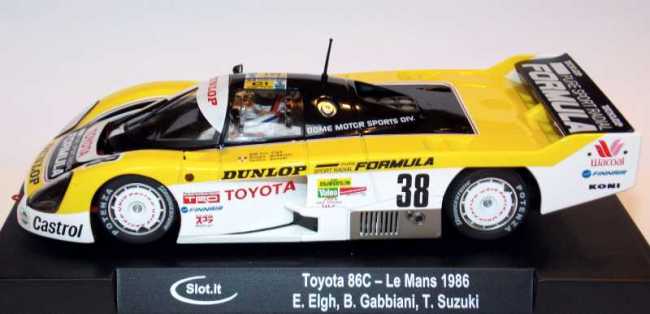Toyota 86C Nr.38 Le Mans 1989 Elgh,Gabbiani u Suzuki Analog im Maßstb 1:32 Slot.It CA41C