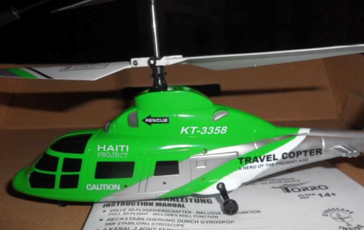 HELIKOPTER GOLD 2 Haiti Travelcopter TORRO  Ready to Fly 4 -Kanal 2.4 GHz