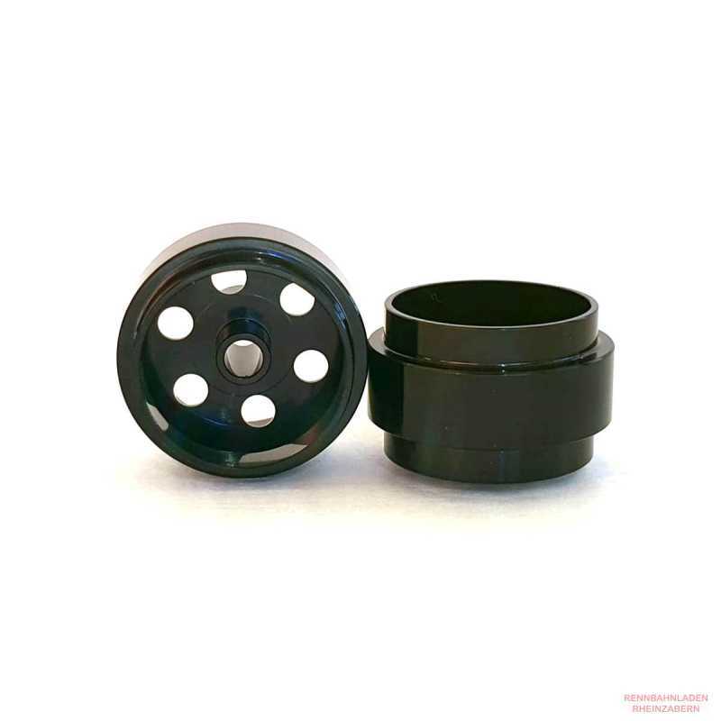 Alu-Felgen Loch-Design15.8mm x 10mm schwarz für Achse 2,38mm STAFFS30
