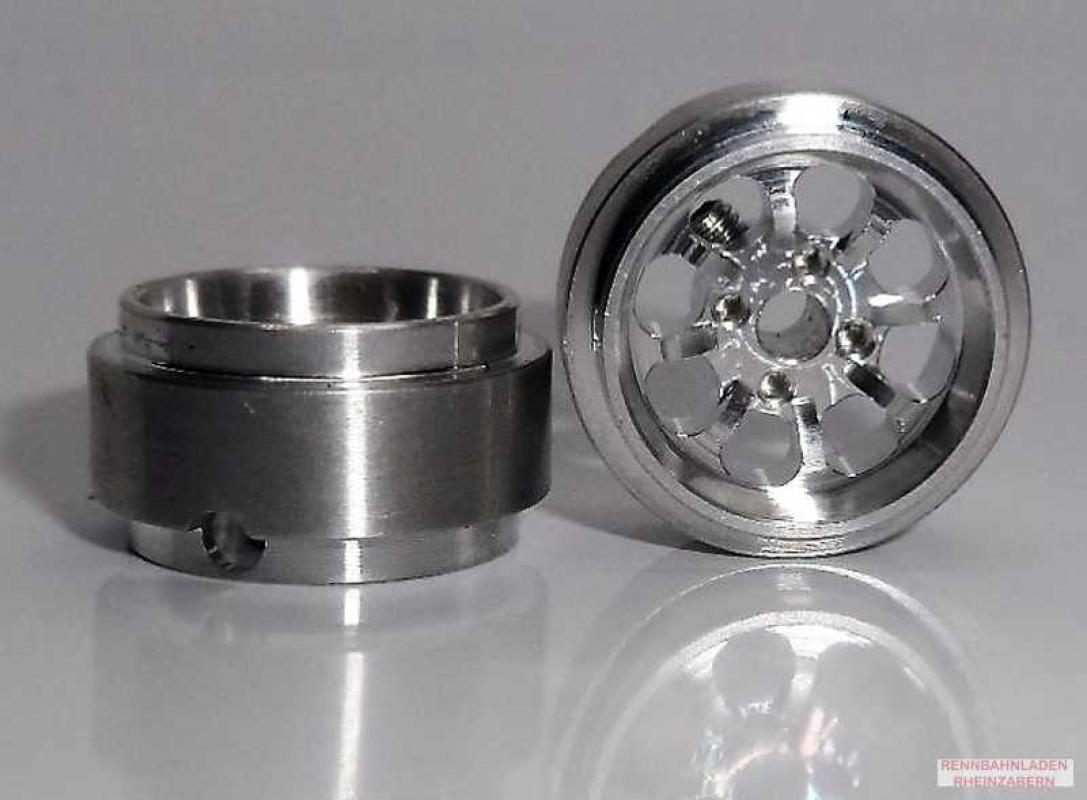 Alu-Felgen Minilite-Design15.8mm x 8.5mm silber für Achse 2,38mm STAFFS92