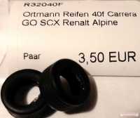 Ortmann Reifen 40f Carrera GO SCX Renalt Alpine