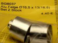 Felge Racing 16.5 x 13 (Ges. 16.5 mm)für 3 mm-Achsen